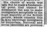 immigration acceptable